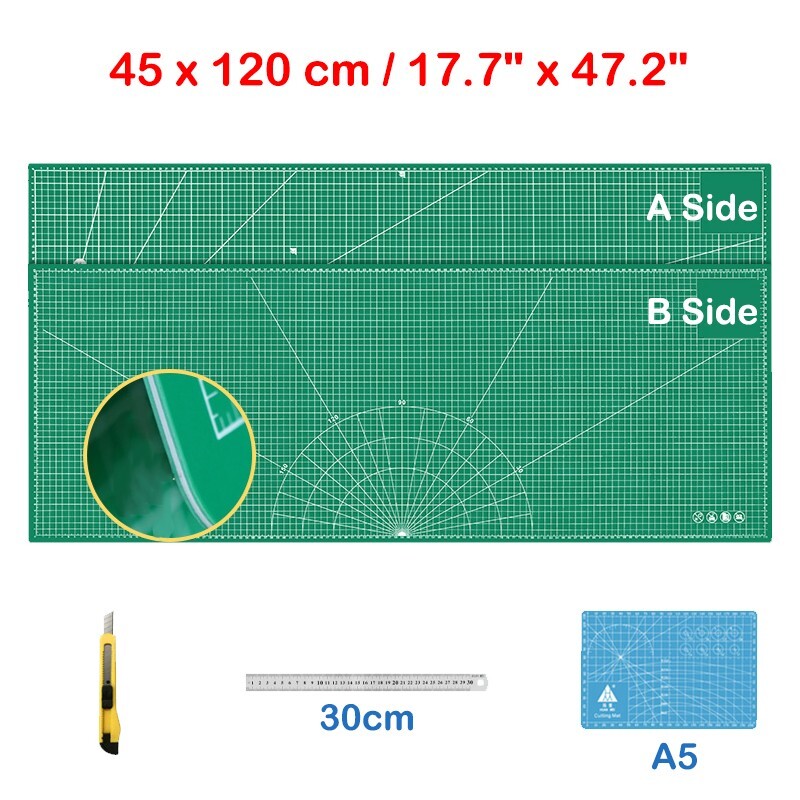 17.7" x 47.2" Cutting Mat Self Healing Reversible Multi Purpose Craft Supply