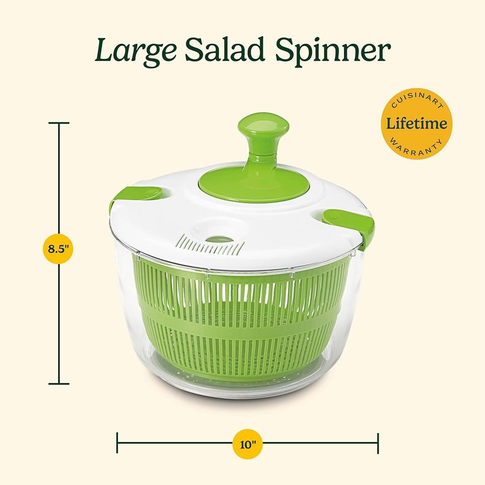 5l Large Salad Spinner – Vegetable Washer, Dryer & Strainer
