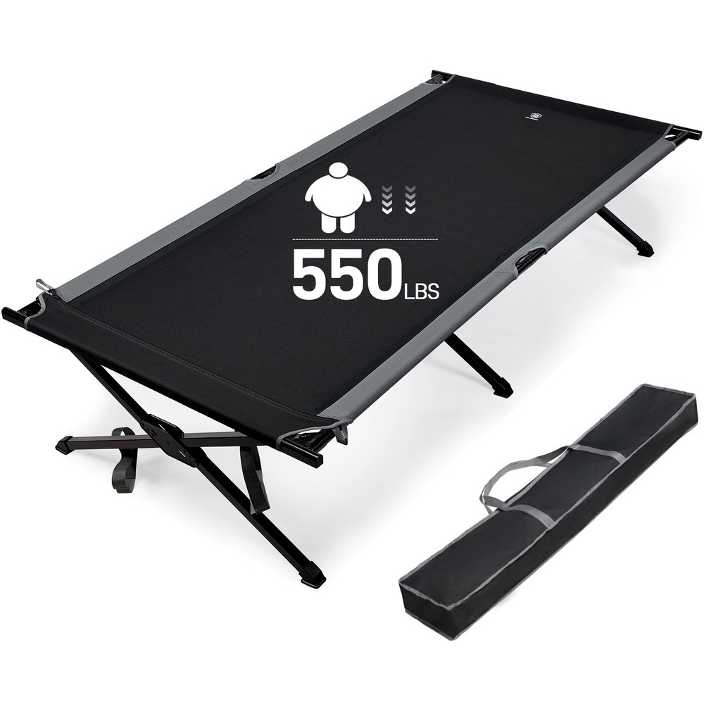 Extra Wide Camping Cot for Adults Oversized XXL Sleeping Cots Folding Cot Bed...