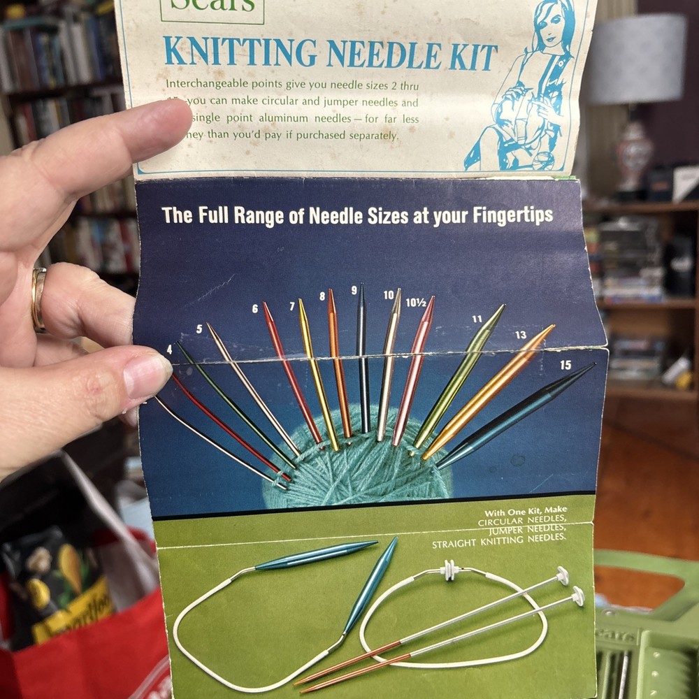 Vtg. Sears Knitting Needle Kit - Some Pieces Missing