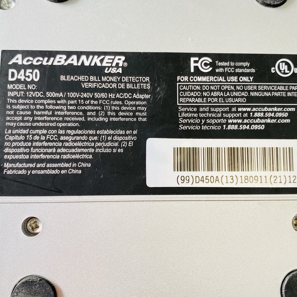 AccuBANKER ISA D450 Counterfeit Bill Detector w 5-Point Detection Methods Works