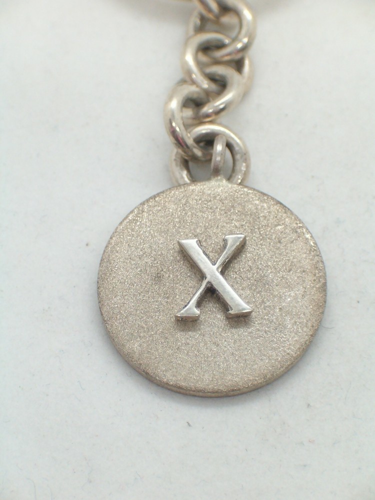 Keychain with letter - X - 925 Silver - initial - alphabet - breeze -