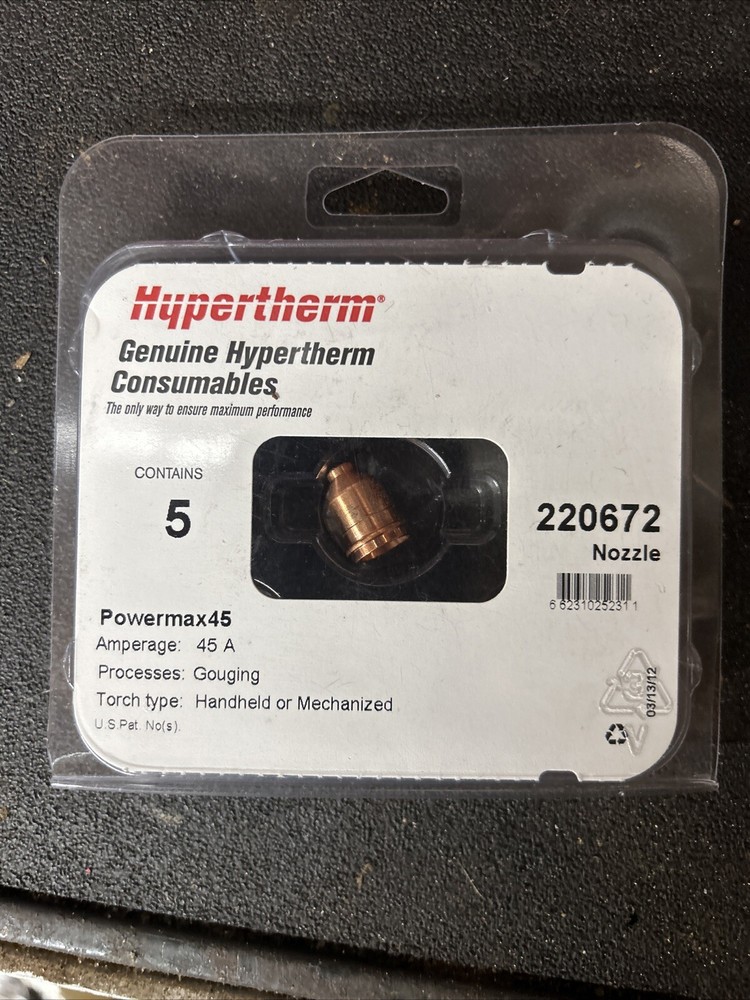 Hypertherm Genuine Powermax 45 Gouging Nozzles 5 Pack 220672
