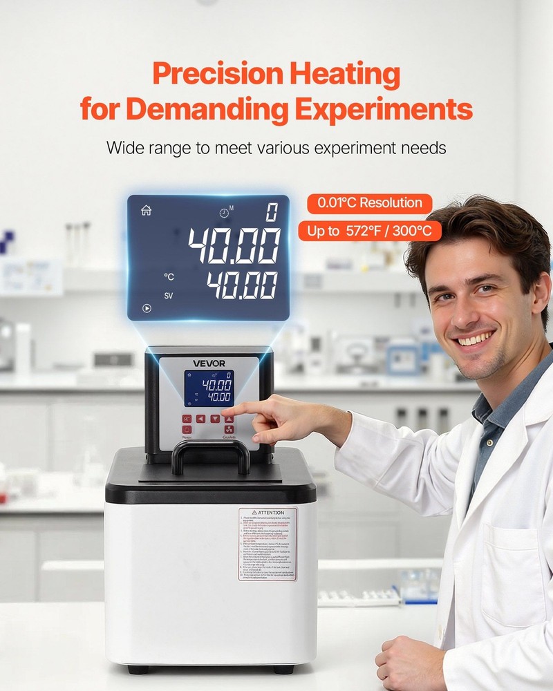 Lab Heating Circulator 6L, 300°C, 0.01°C, Internal/External Loop