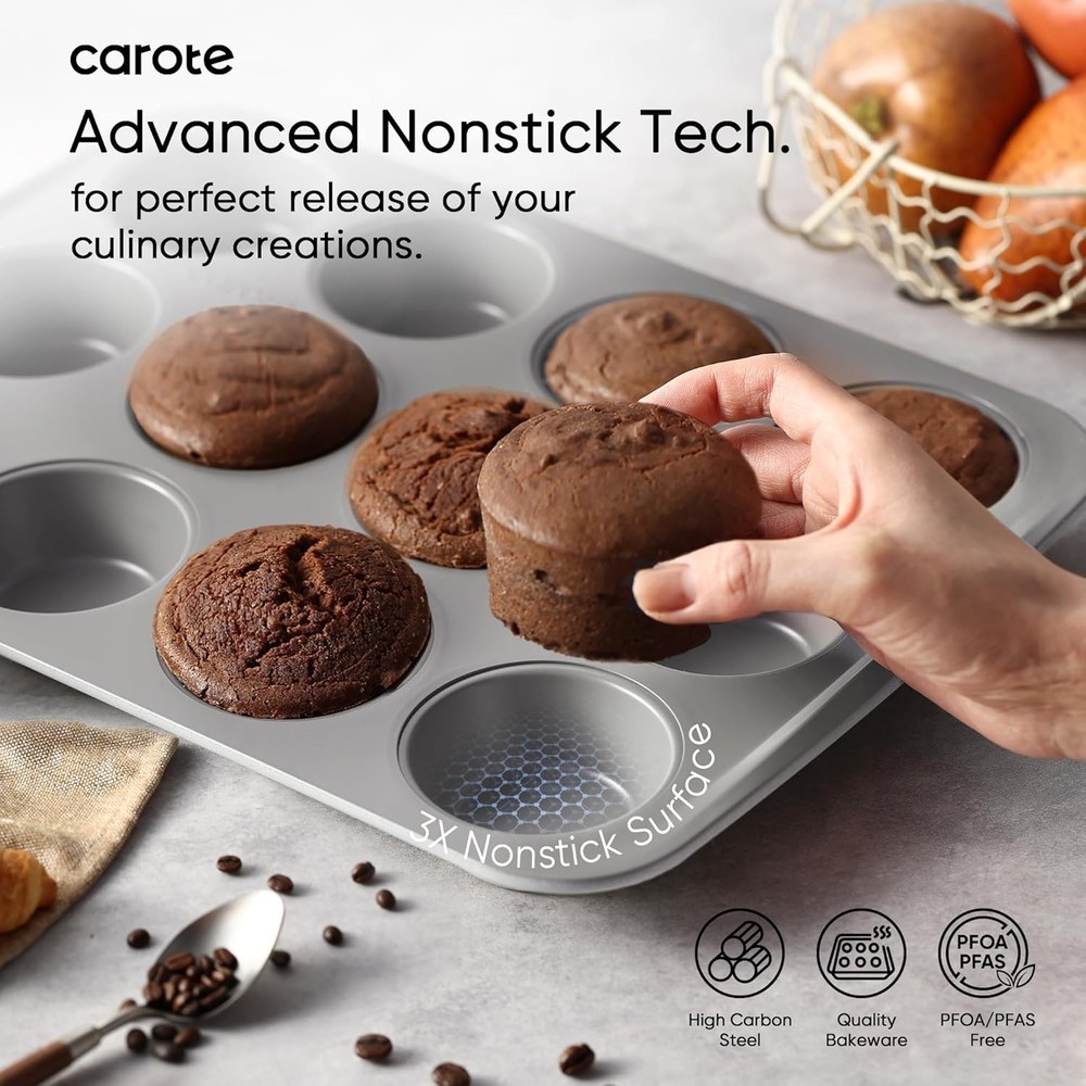 7Pc Nonstick Stackable Baking Pans Set Bakeware Sets Including Cookie Sheets New