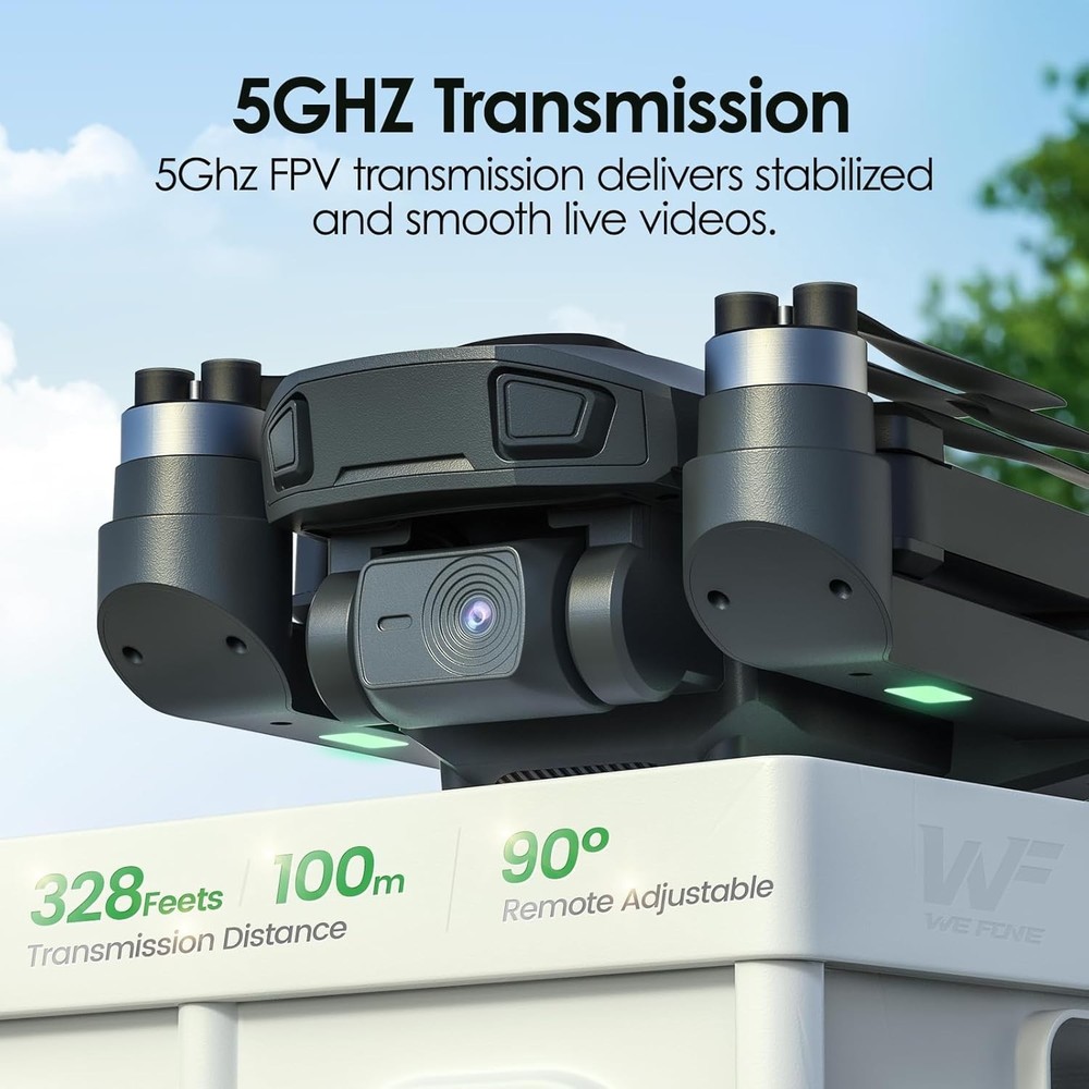 WF20 Foldable Drone 1080P FPV Camera 2 Batteries Headless Mode Beginner