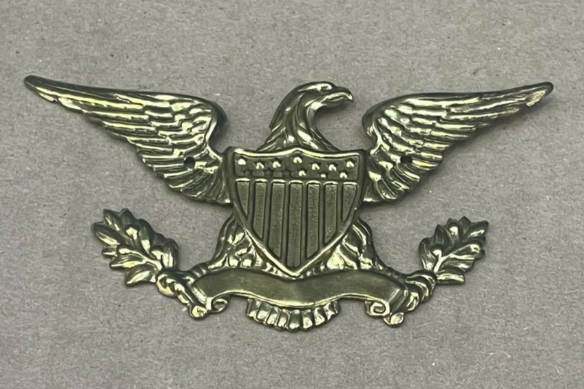 American Eagle Ornate Vintage Brass Stamping