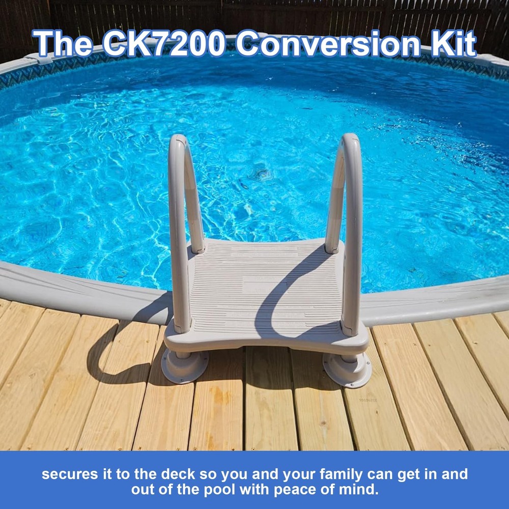 CK7200 Deck Mount Conversion Kit for Above Ground Pool Ladder Accessory Beige