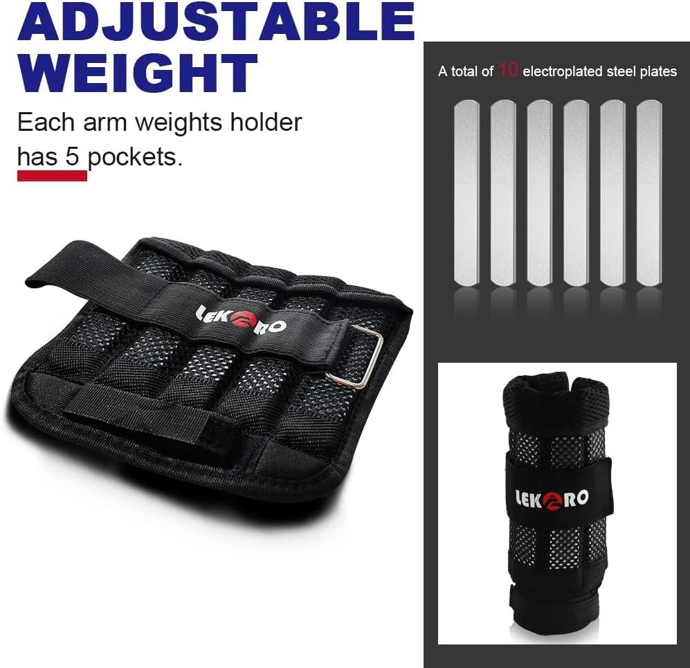 Wrist Arm Weights, Adjustable One Size, Weights 4.4 LBS