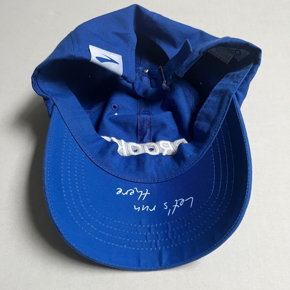 Brooks Running Cap Hat BOCO Gear Cotton Polyester Adjustable Let's Run There