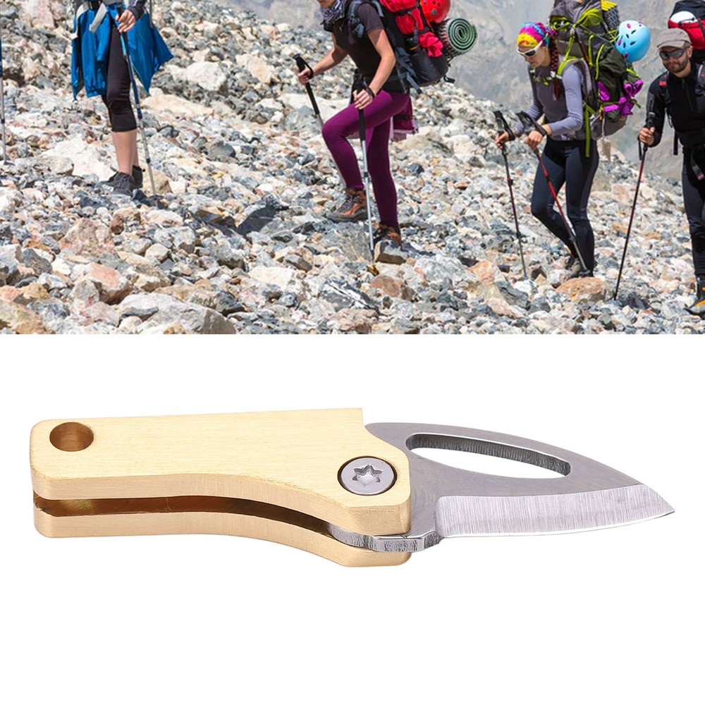 Brass Mini Knife Foldable Multifunction Keychain Tiny Knife For Package Openning