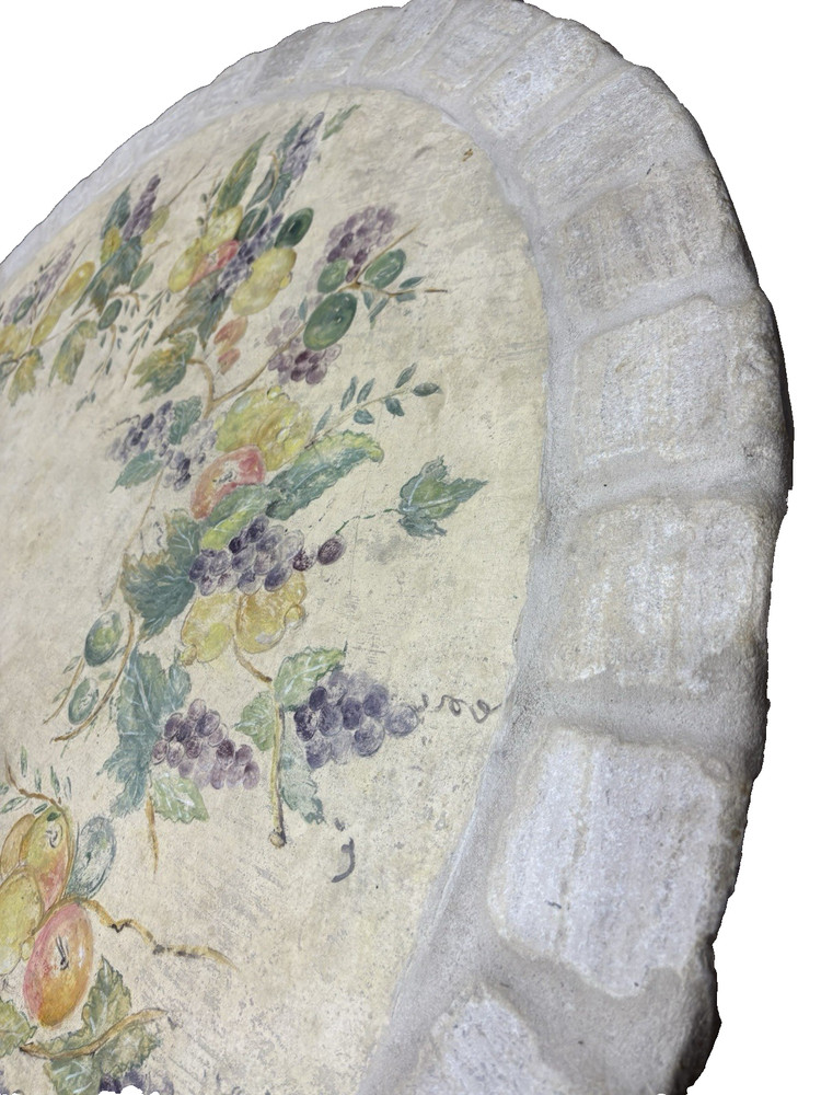 65190 Quality Decorator Cement Top Iron Table Dining Kitchen Table