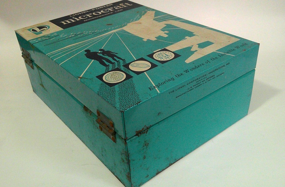 Vintage 1960 Lionel-Porter Panel Microcraft Student Microscope Lab Slides