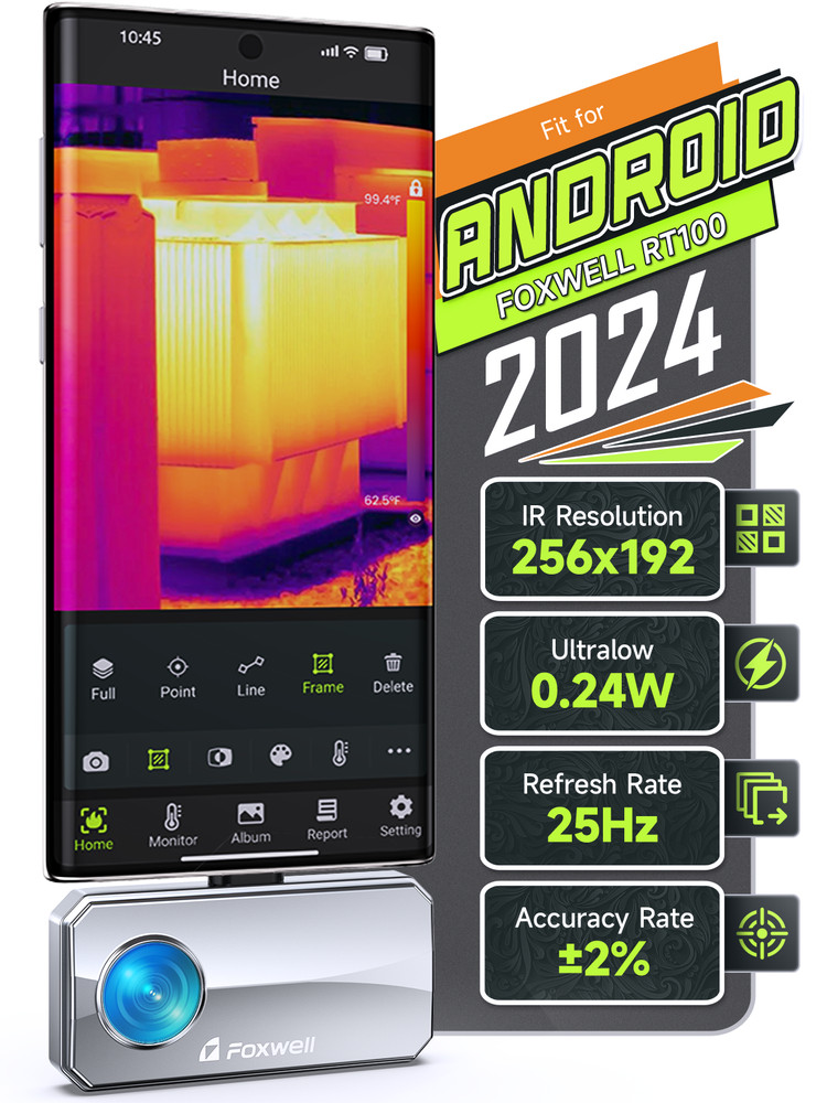 FOXWELL Infrared Thermal Camera Imaging Electrical Inspection for Android TypeC