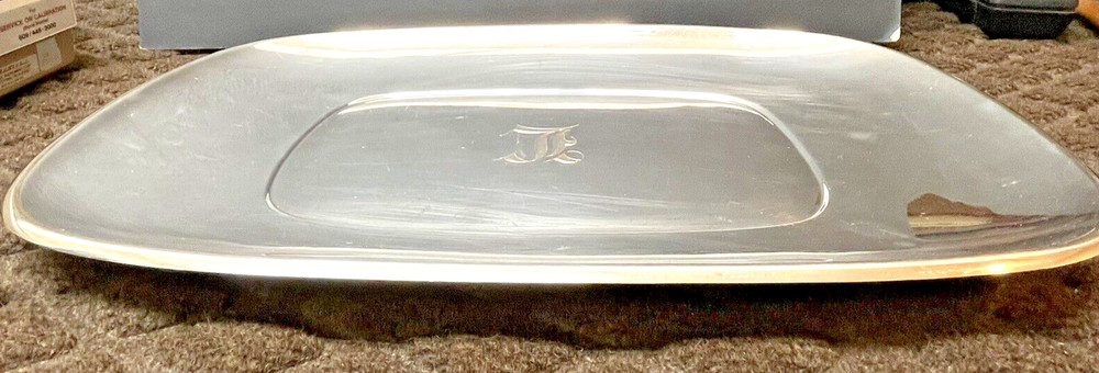 Reed & Barton Sterling Silver 15" Rectangular Tray 784 Gr. W/Monogram