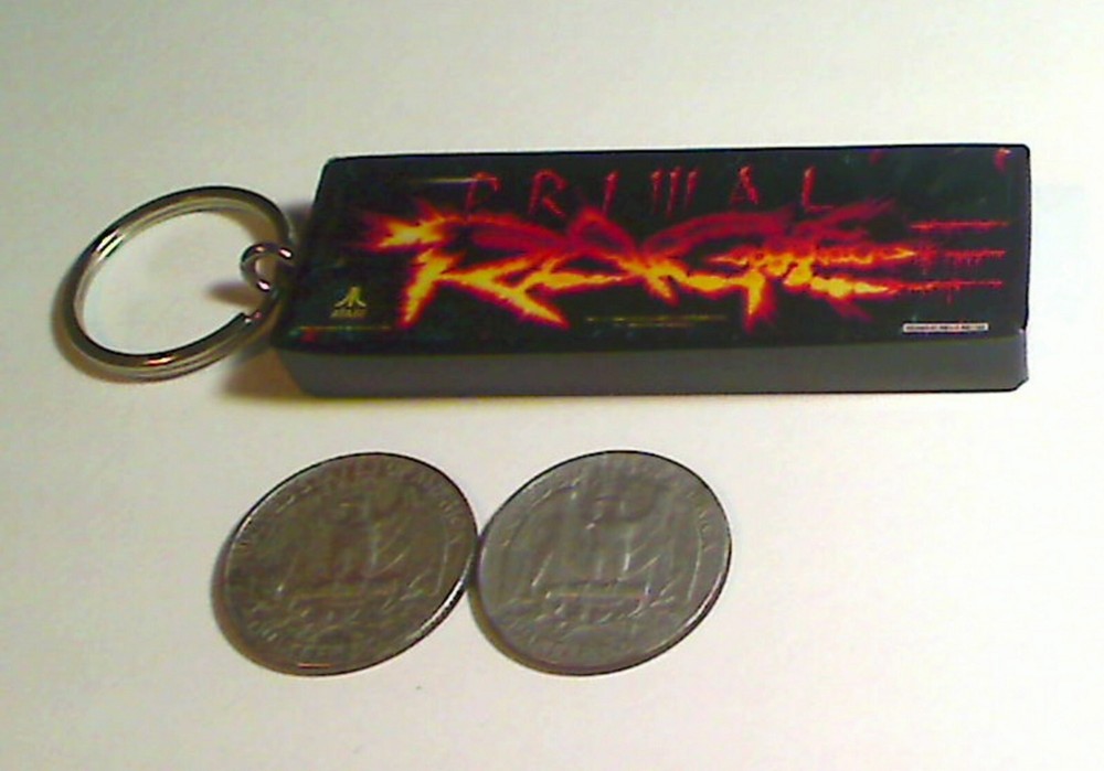Primal Rage Arcade Marquee Coin Door accessory Keychain