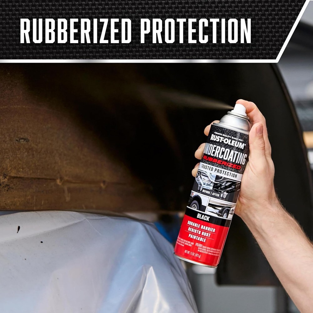 Rust-Oleum Stops Rust Undercoating Spray 15oz Black Rubberized 6 Pack - Free P&P