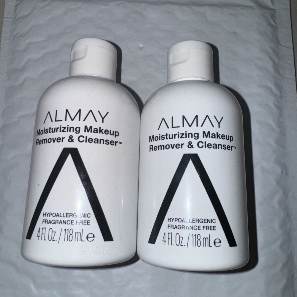 2 Almay Moisturizing Makeup Remover & Cleanser 4 fl oz Each NEW