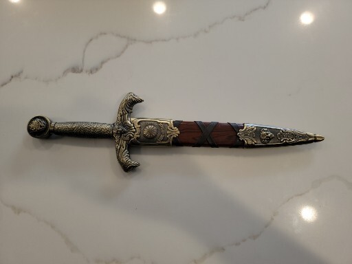 King Arthur’s  Dagger - Double Edged Blade - New