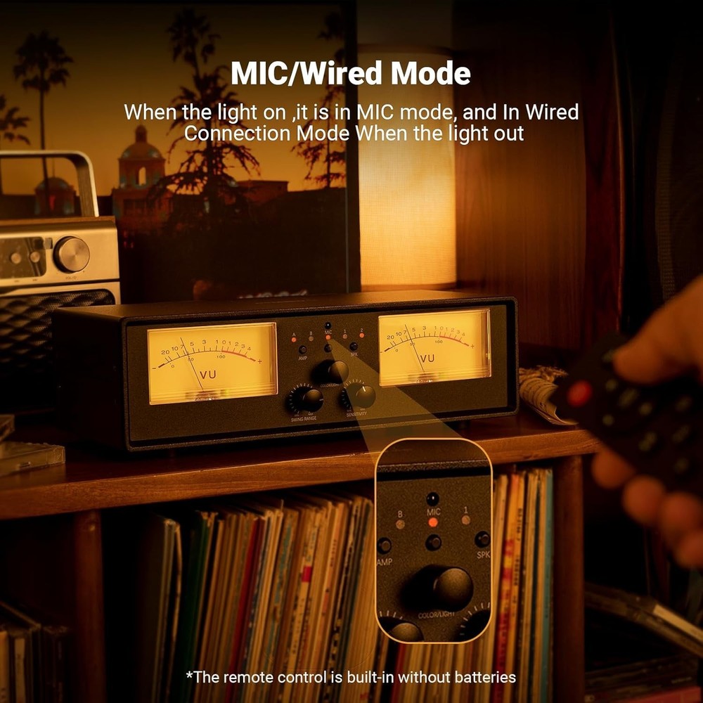 Amplifier Speaker Box with VU Meter