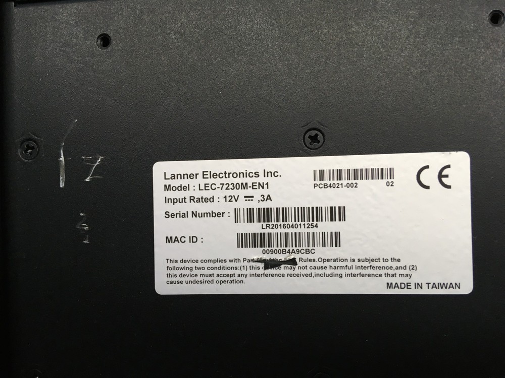 LANNER ELECTRONICS LEC-7230M-EN1 ENLIGHTED EM-2-02