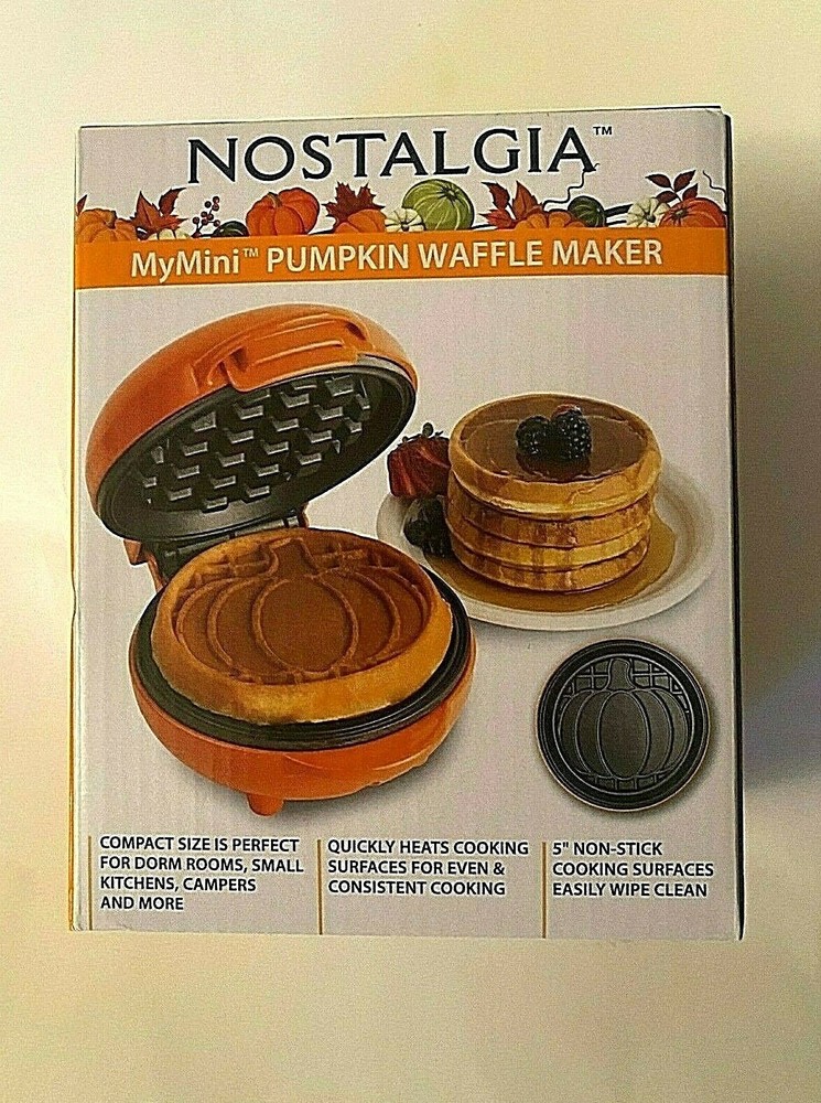 **NEW** Nostalgia MyMini Pumpkin Waffle Maker -