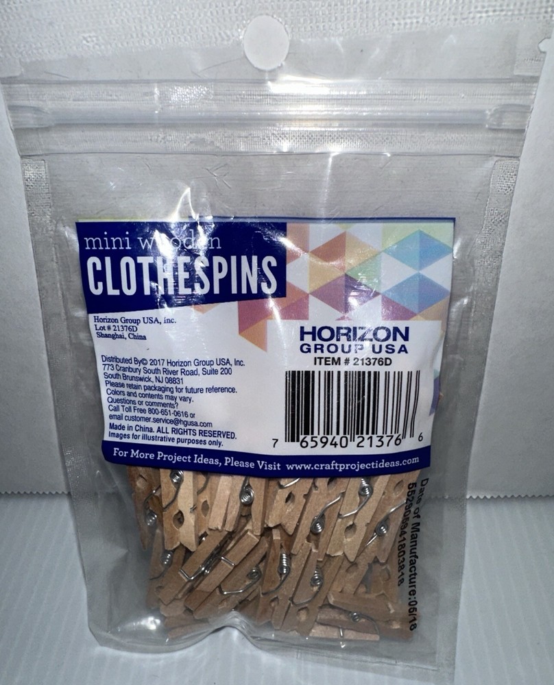 Go Create Mini Wooden Clothes Pins 50-Pack