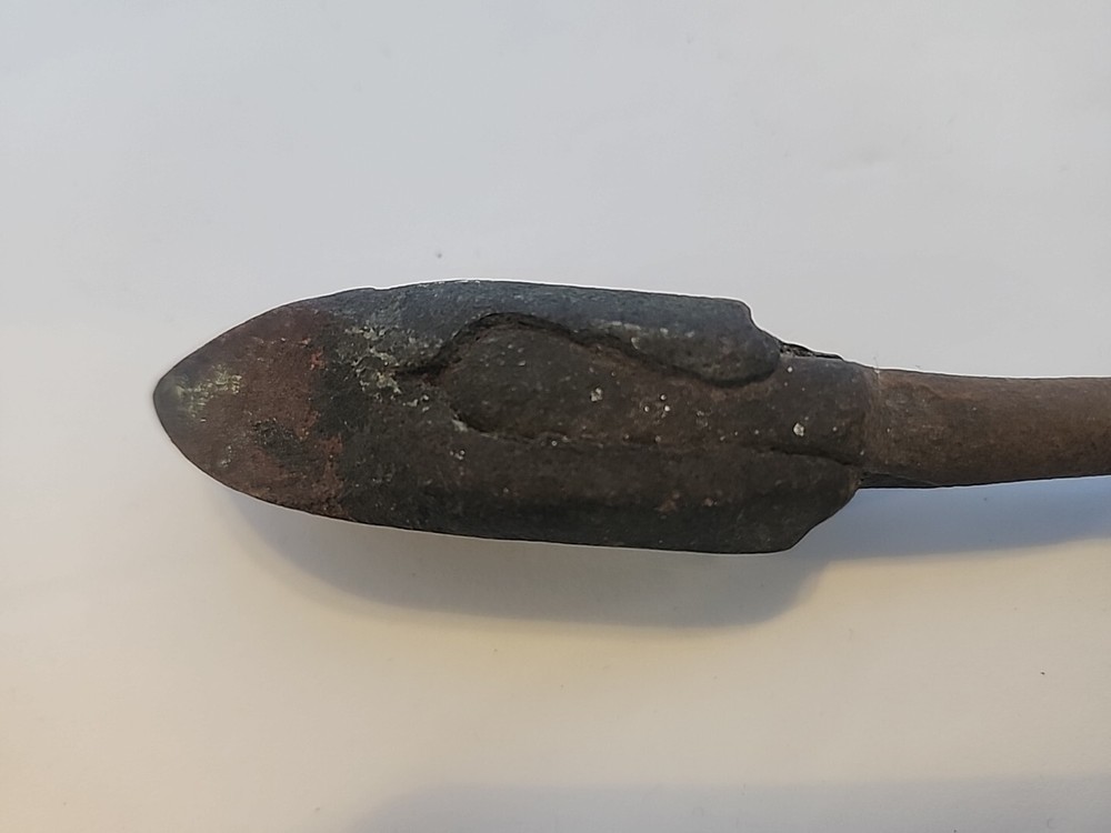 antique copper soldering iron 13"