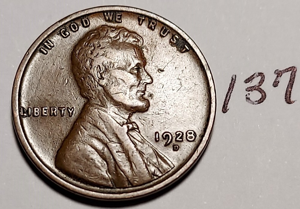 1928-D Lincoln Wheat Cent #137