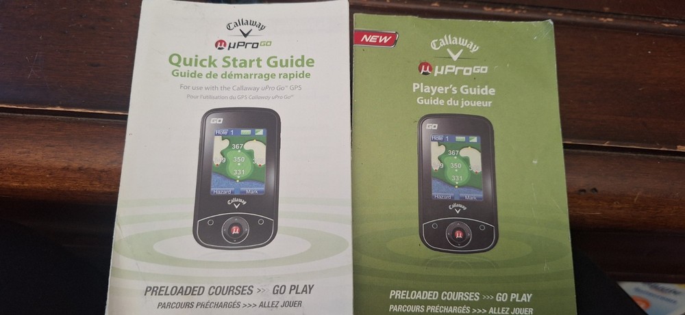 Callaway Upro Go Handheld GPS Rangefinder Pre-Loaded Courses