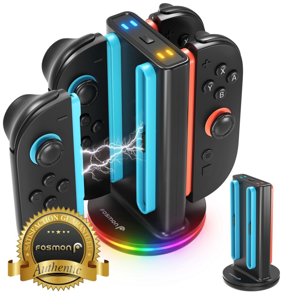 Fosmon Charging Station for Nintendo Switch 2 Controller Joy Con Charger