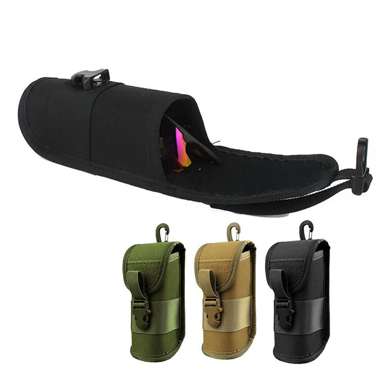Tactical MOLLE Eyeglass Case Hard Shell Sunglasses Bag Hockproof Protective Box