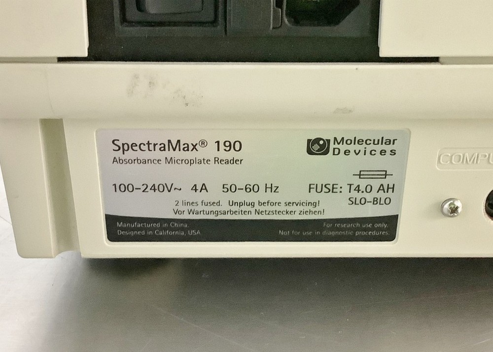 Molecular Devices SpectraMax 190 Absorbance Microplate Reader TESTED w/Warranty