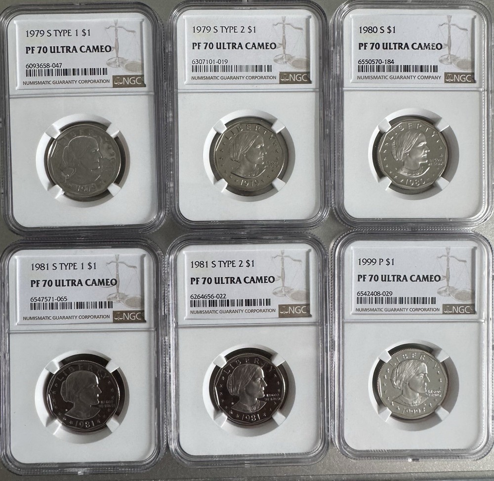 Susan B Anthony Proof Set Collection NGC