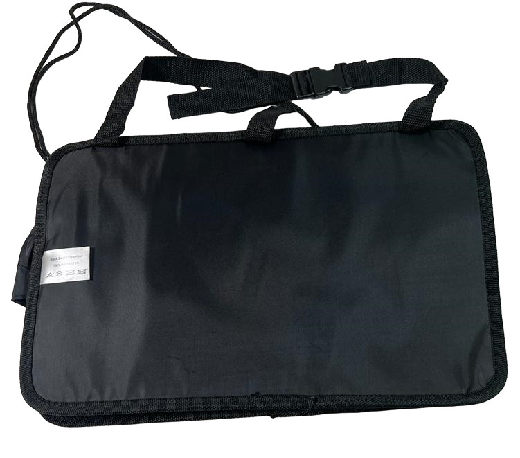 Car Back Seat Organizer 100% Polyester - Black