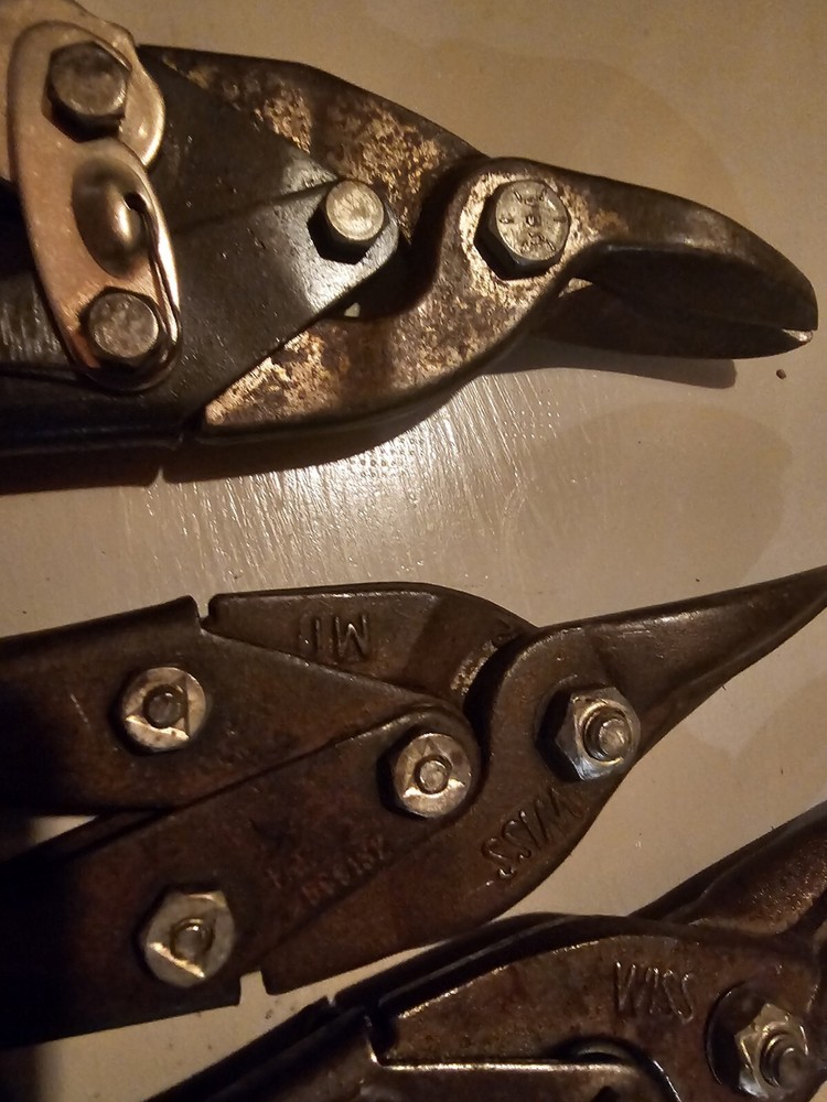 3 Tin Snips Wiss -1 Sears- 1 No Name