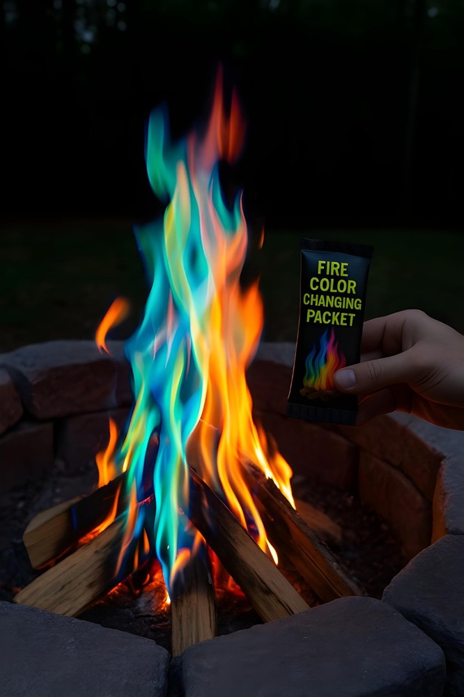 Magic Campfire Fire Color Changing Packets – 12 Pack (25g Each) – Assorted