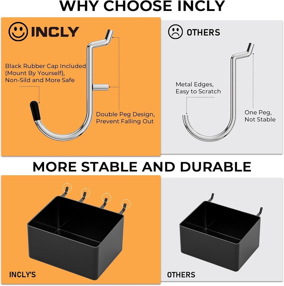 Versatile 120 PCS Pegboard Accessory Kit with Bins for Garage Organization