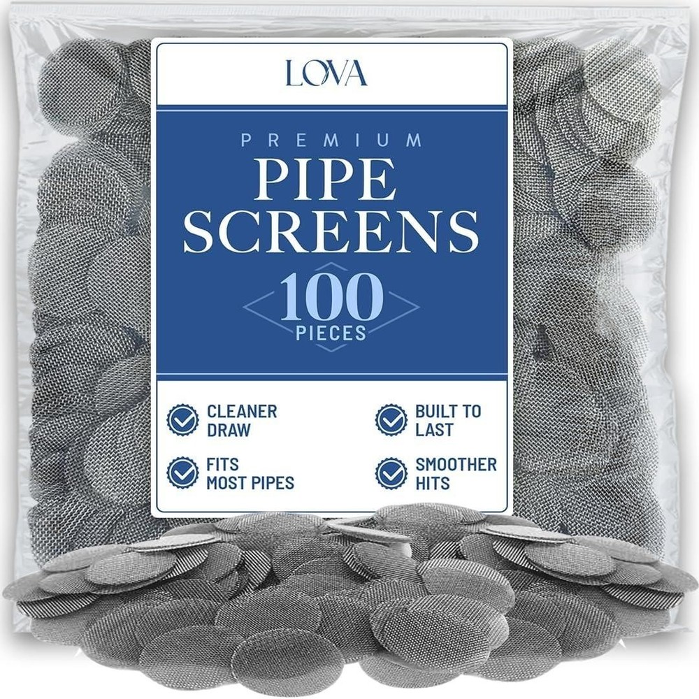 100 Pcs Pipe Screens Stainless Steel Screen Filter for Pipe 3/4 Mesh Pipe Filter