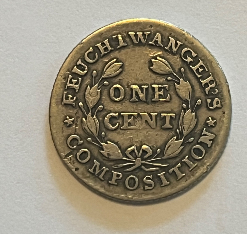 1837 Feuchtwanger cent , nice VF