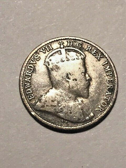 1910 Canadian 5 Cent Silver VG #12416