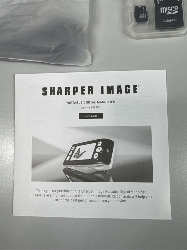 Sharper Image Portable Digital Magnifier Model 206312 Black/White