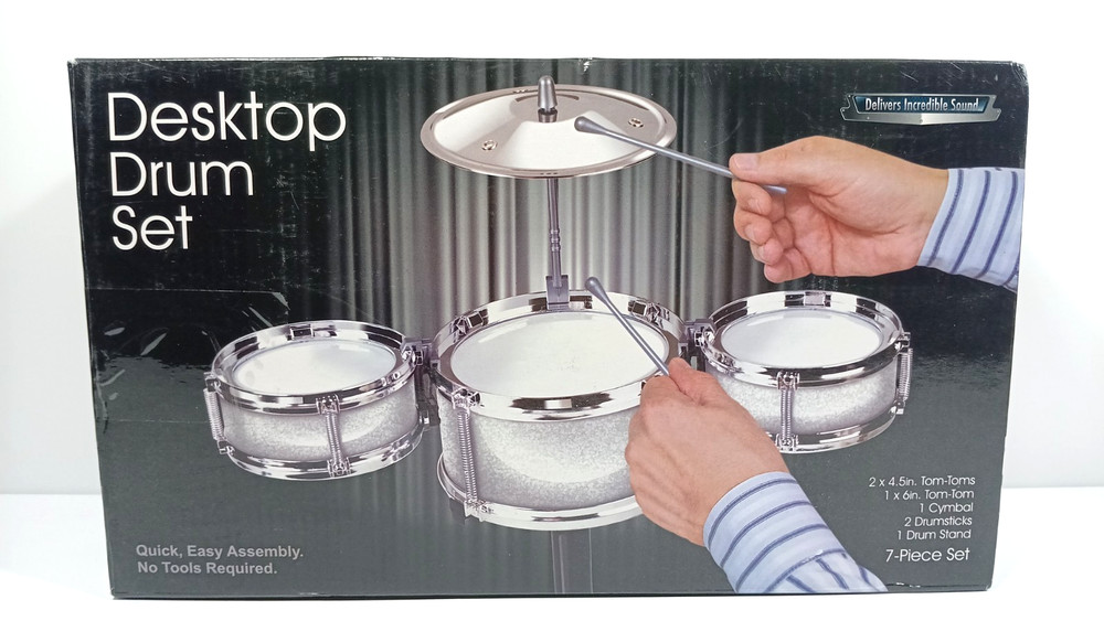 Westminster Desktop Drum Set Silver Color New open Box