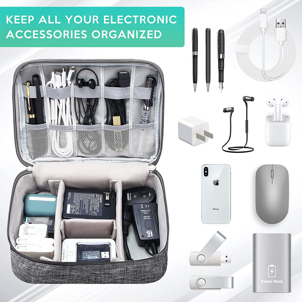Digital Storage bag Portable Electronics Travel Organizer USB Cable Case Gadget