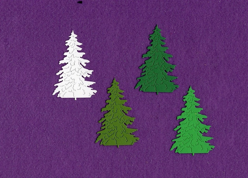 PINE TREE # 1 die cuts scrapbook cards