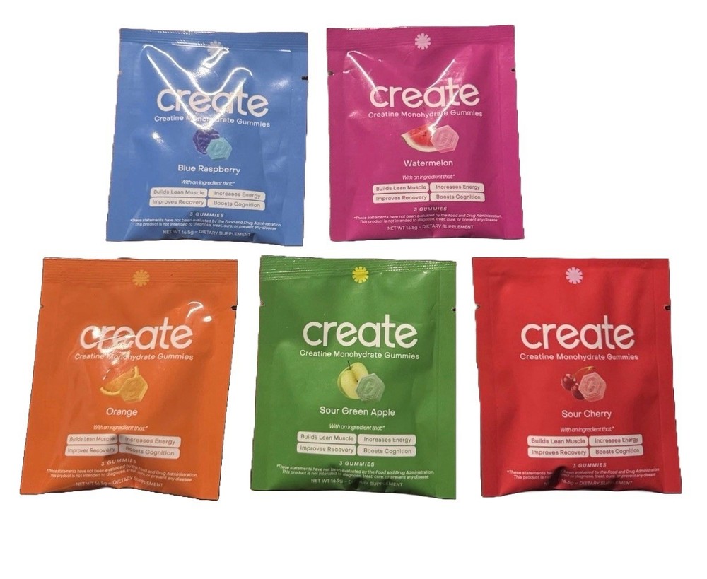 Create Creatine Gummies Variet Sample Pack 15Ct