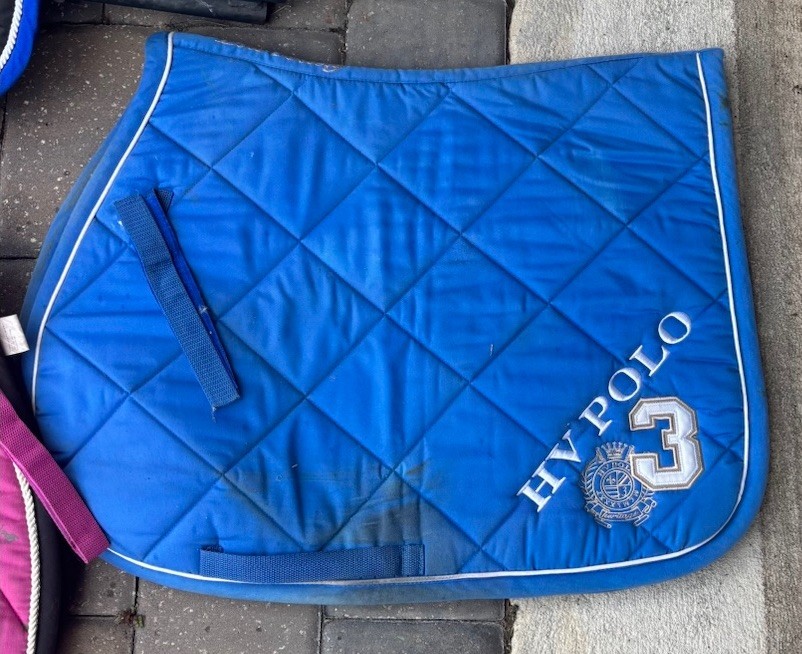 Blue HV Polo Jumping Saddle Pad Horse Size