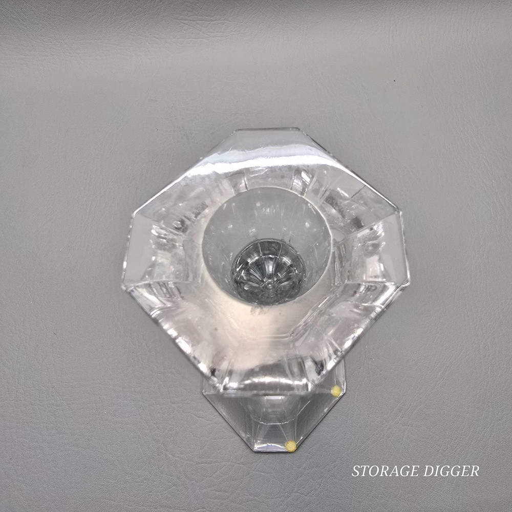 Vintage Clear Crystal Candlestick 9.75" Tall