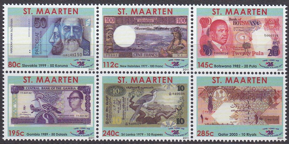 Sint Maarten Issue 2011 (2-7) Banknotes