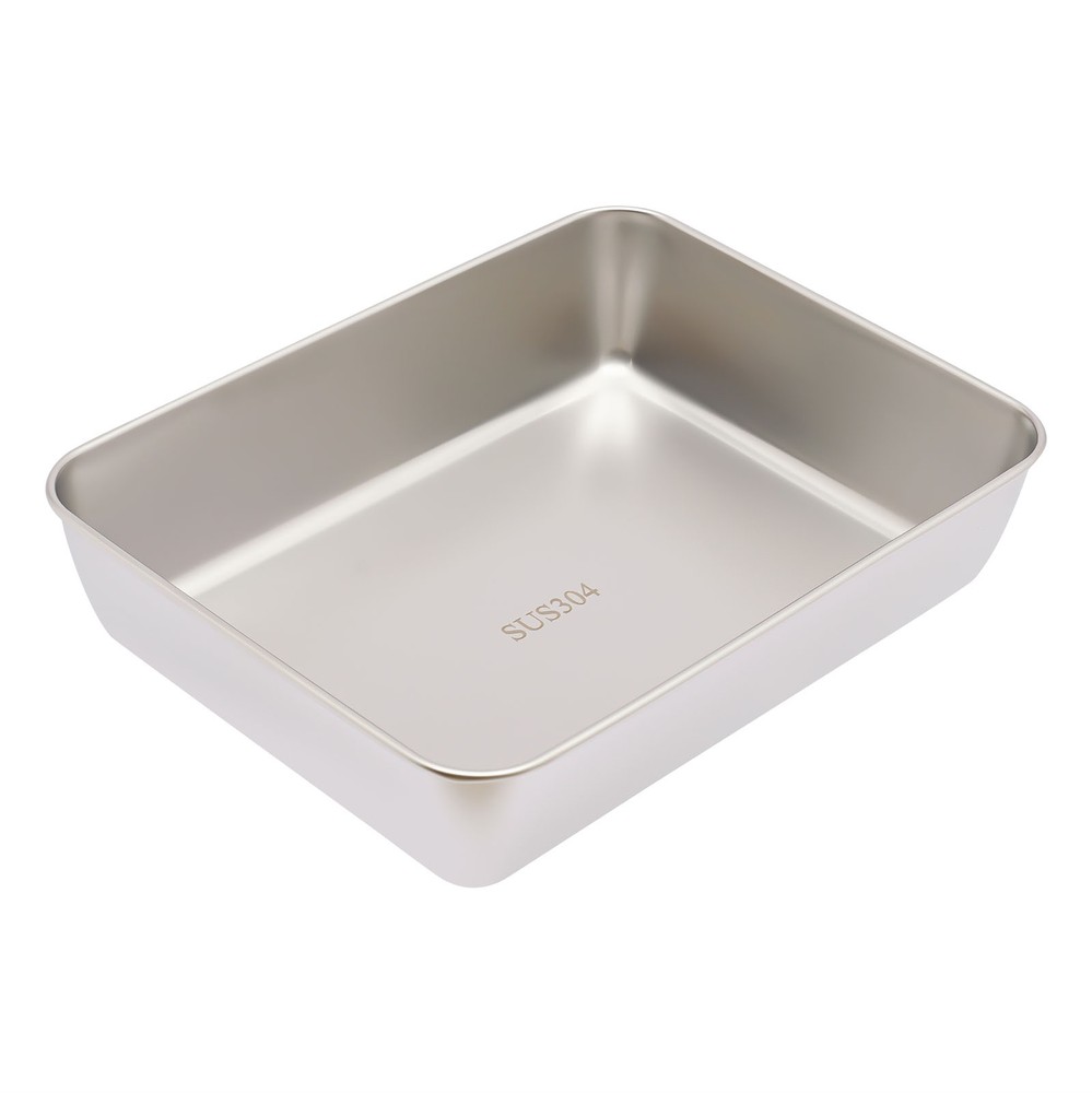 Lasagna Pan, Baking Roasting Tray, Rectangular Tray, SUS304 Stainless Steel Pan